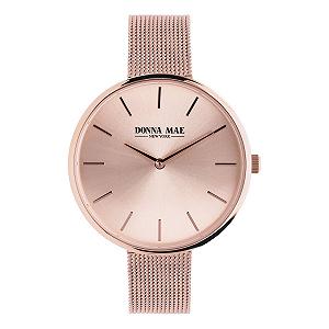 Женские часы Lucardi Donna Mae с сетчатым ремешком Цвет розового золота, сталь - Фото 1