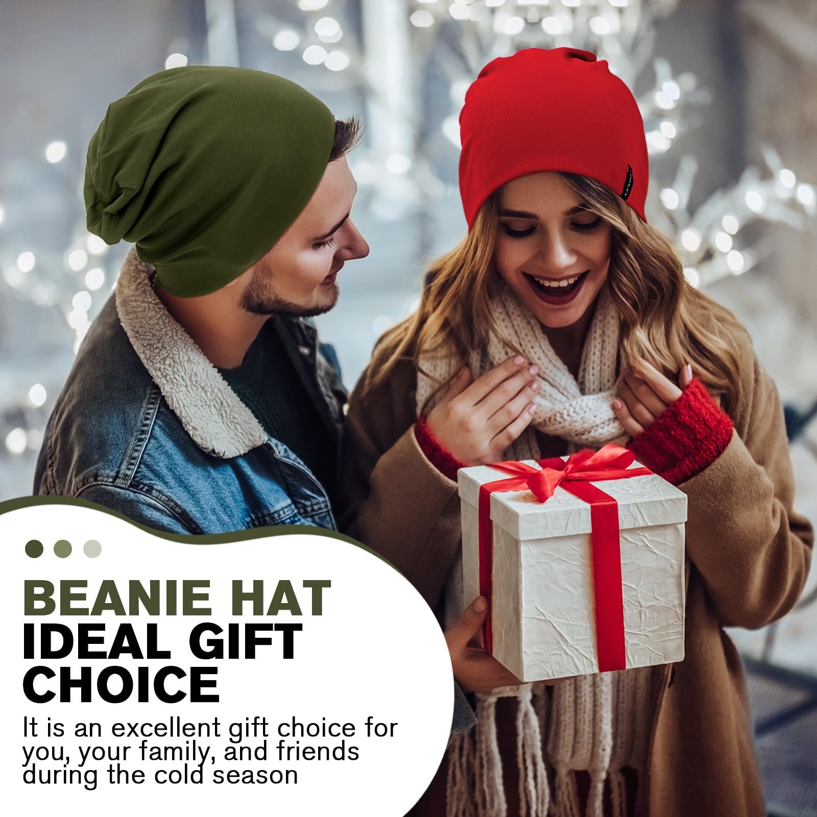 Шапка-біні HAMUNI Slouchy для жінок, Зручна бавовняна, Подвійний шар, М'яка, фото №6 Шапка-біні HAMUNI Slouchy для жінок, Зручна бавовняна, Подвійний шар, М'яка, фото №6