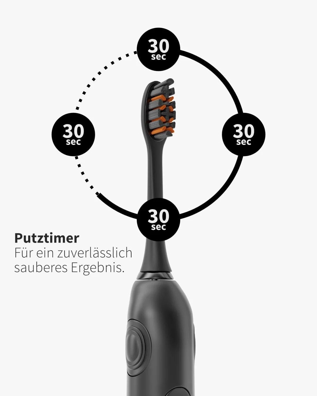 Электрическая звуковая зубная щетка Zahnheld Gero Белая 5 режимов Дорожный футляр, фото №3