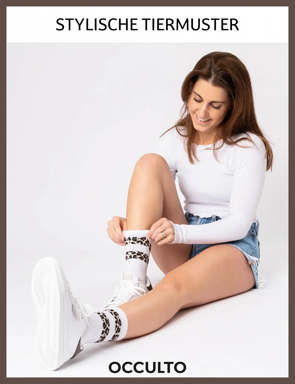 Носки Occulto Женские с леопардовым узором (Модель: Nala), фото №6