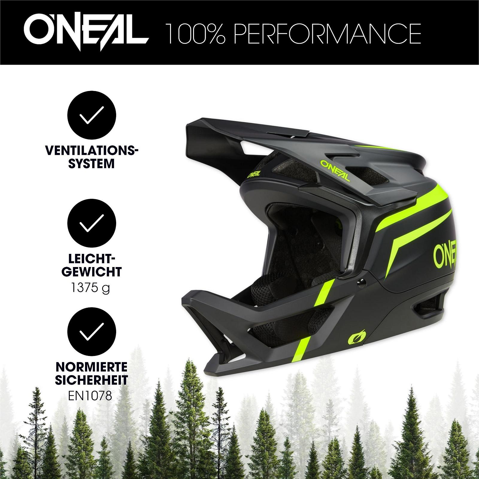 Шлем O'Neal горный велосипедный Enduro MTB DH FR Safety Standard EN1078 Ventilation Openings IPX® ACells Transition Helmet Flash V.23 взрослый черный неоновый желтый M, фото №4
