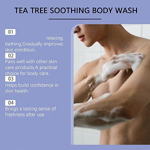 Гель для душу Tea Tree Soothing Заспокійливий Очищувальний Проти запаху для чутливої шкіри 4 шт. synthetic.ua - Фото 1