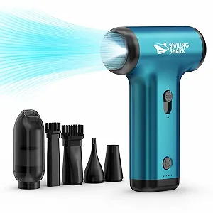 Електричний очищувач Smiling Shark JF-01 Pro 130000 RPM 5 Kpa LED підсвічування Blue - Фото 1