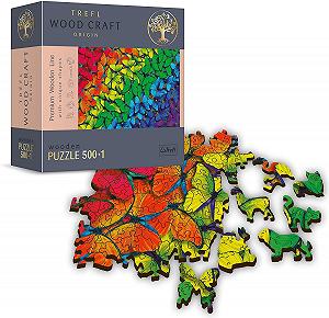Купить Пазл Trefl Wood Craft TR20159 500+1 деталь дерево Rainbow Butterflies - Фото 1 Пазл Trefl Wood Craft TR20159 500+1 деталь дерево Rainbow Butterflies - Фото 1