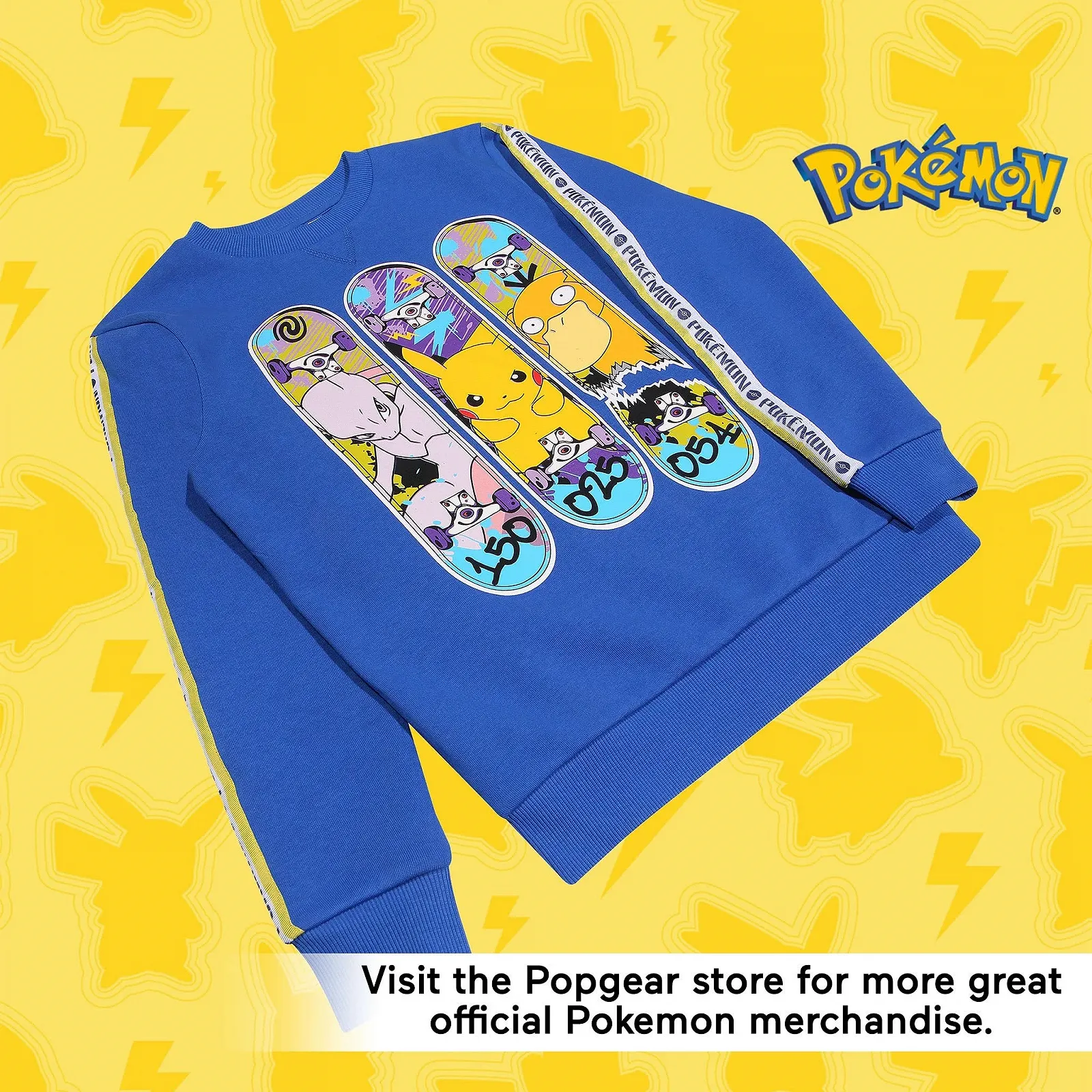 Світшот Popgear Pokemon Triple Skater для хлопчиків, синій, фото №5 Світшот Popgear Pokemon Triple Skater для хлопчиків, синій, фото №5