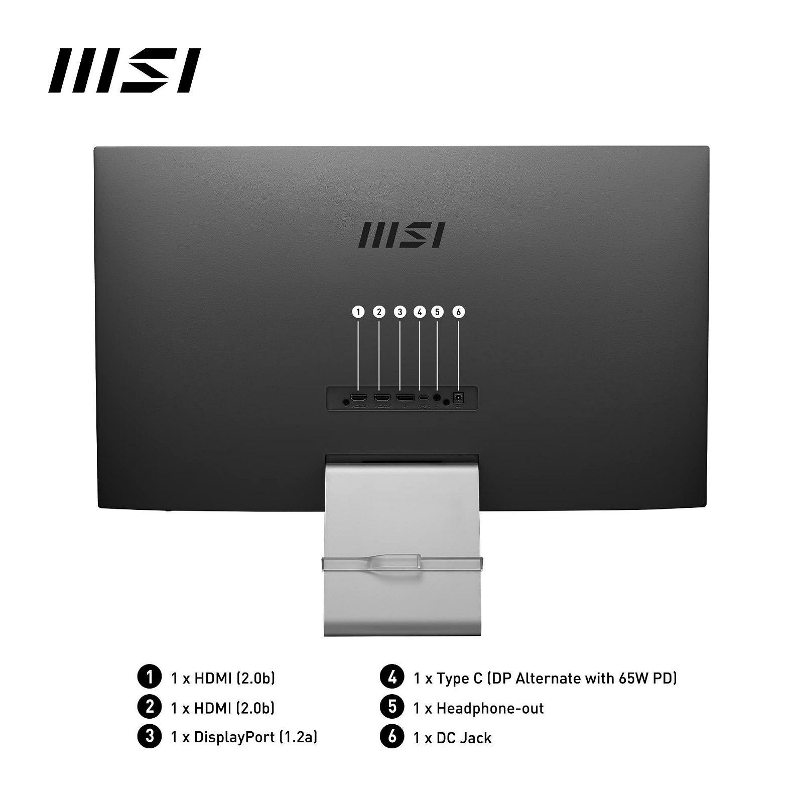 Монитор MSI Modern MD271ULDE 27 дюймов (69 см) Плоский LED UHD (3840 x 2160) IPS USB-C 65 Вт 60 Гц 16:9 Адаптивная Синхронизация Серый, фото №6