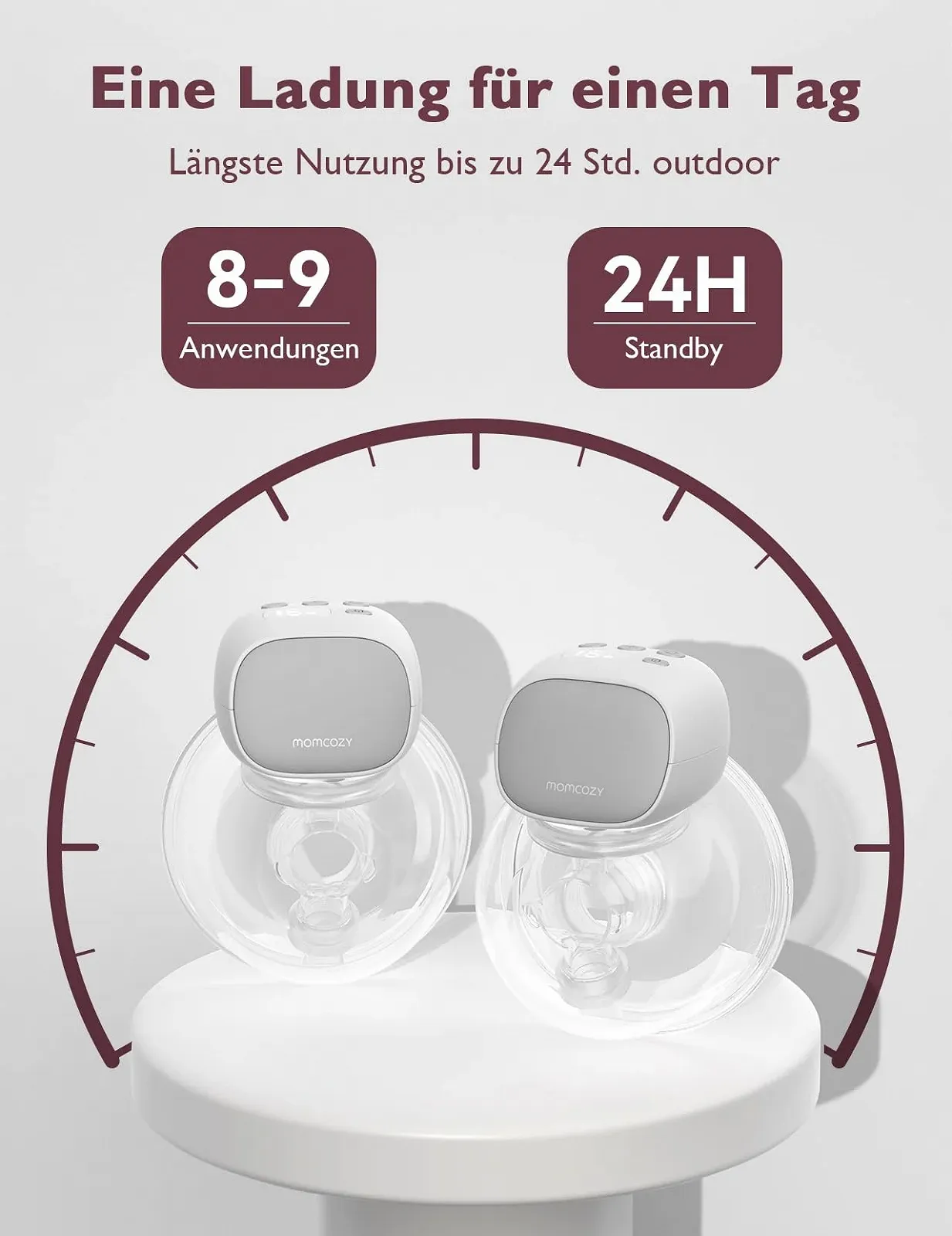 Молокоотсос электрический портативный Momcozy S9 Pro обновленный, hands-free, с LED-дисплеем, 2 режима и 9 уровней - 24 мм Серый, фото №2 Молокоотсос электрический портативный Momcozy S9 Pro обновленный, hands-free, с LED-дисплеем, 2 режима и 9 уровней - 24 мм Серый, фото №2