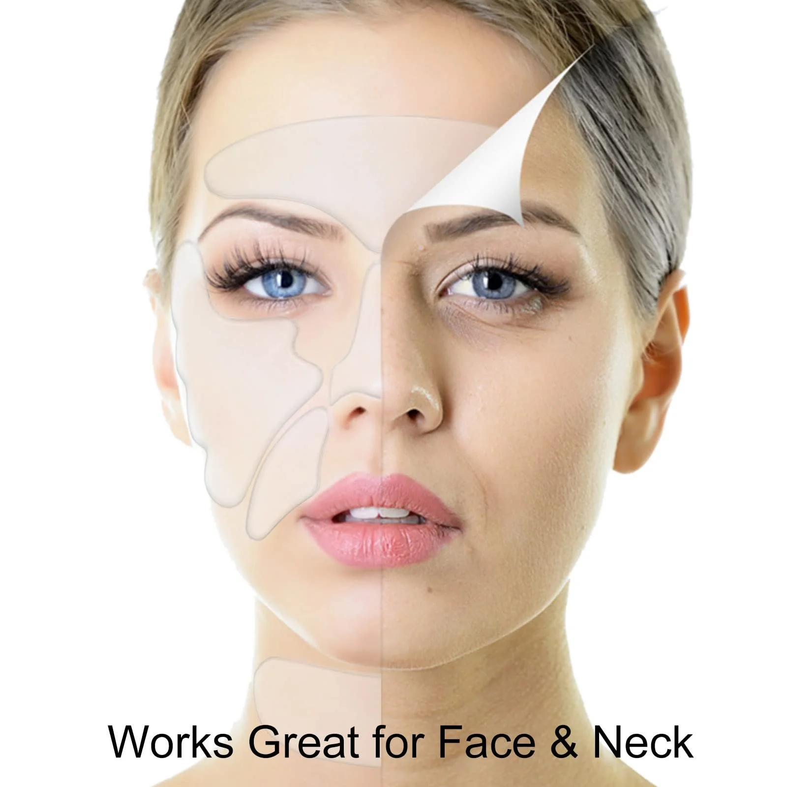 Силіконові накладки Layhou проти зморшок для чола, щік, шиї (#1), фото №4