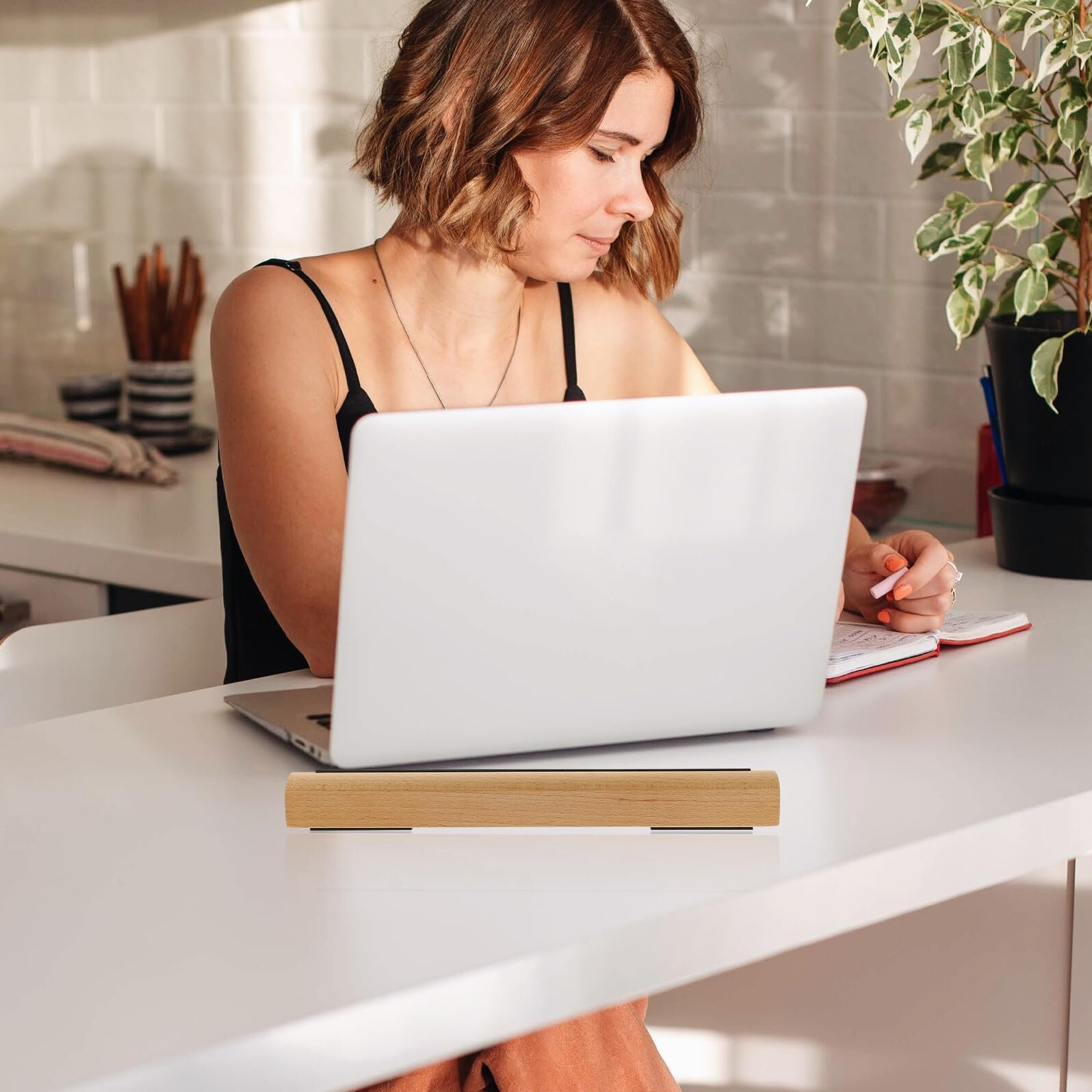 Підставка для ноутбука дерев'яна Gatuida Ергономічна для дому офісу, фото №6
