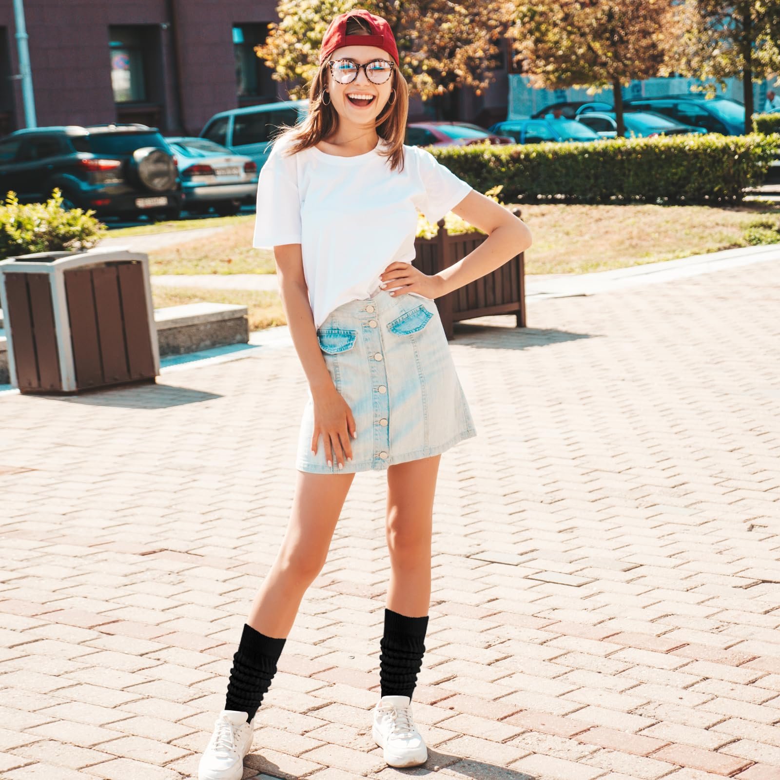 2 пары женских носков выше колена, фото №3