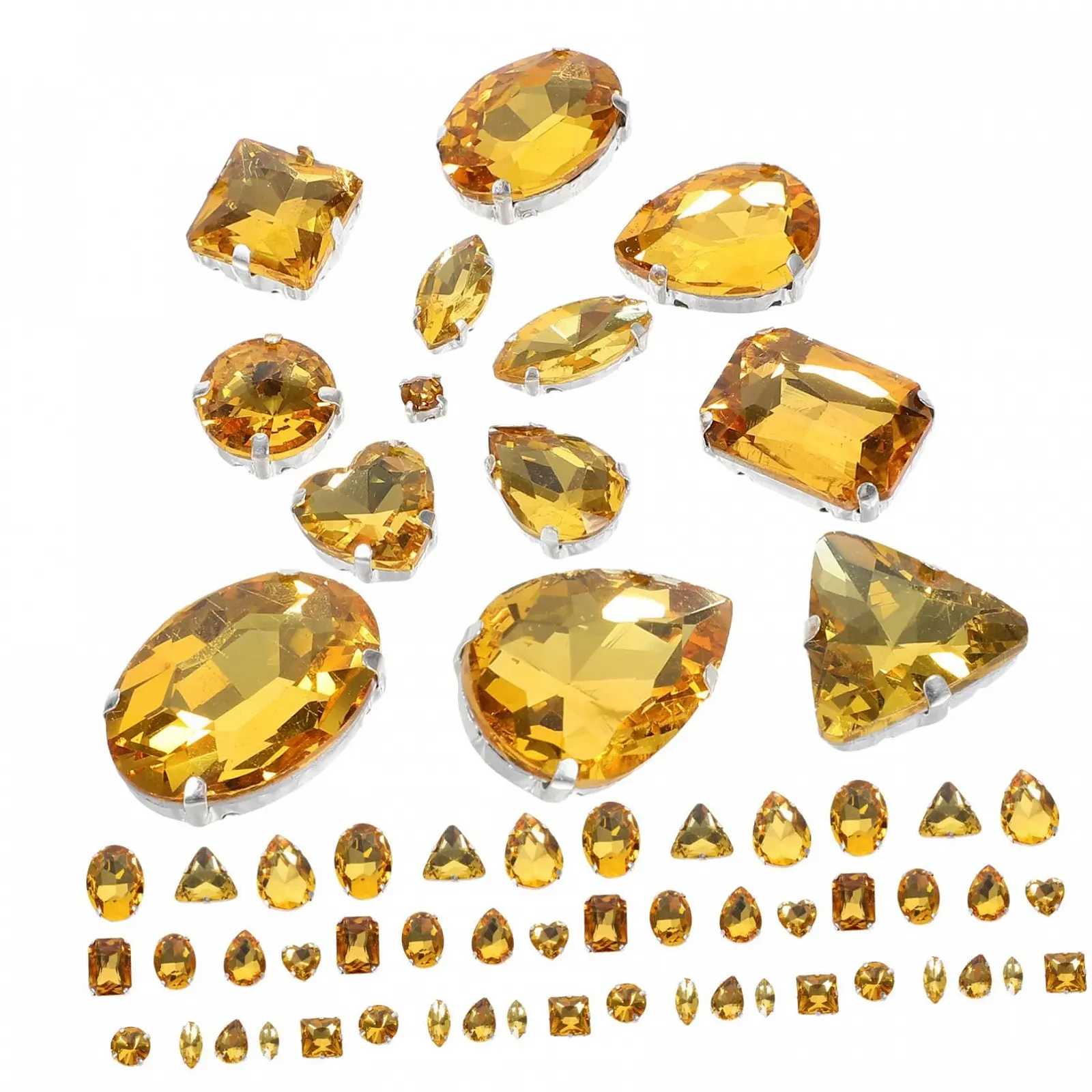 Стразы для пришивания на одежду Golden Crystal Glass, фото №1