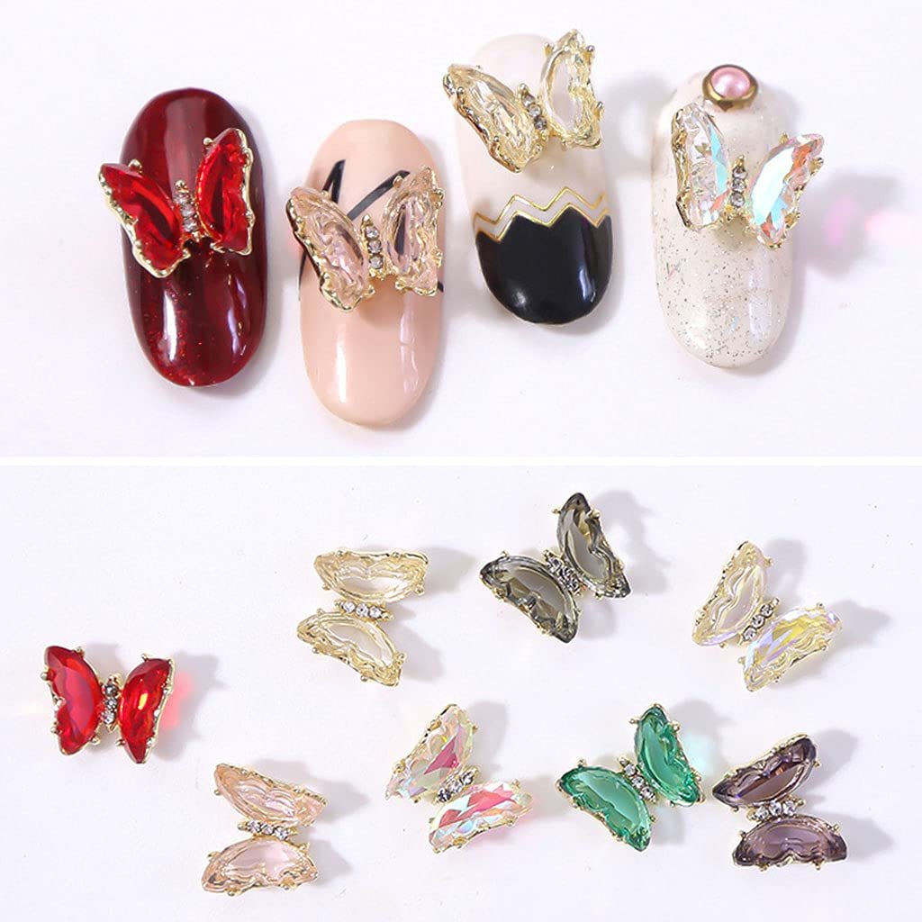 Стрази для нігтів 3D набір кристалів для нігтів-метеликів, фото №8