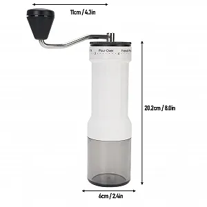 Ручна кавомолка з 40 налаштуваннями помелу, керамічні жорна, для дому, офісу, подорожей, кемпінгу White ціна на synthetic.ua - Фото 1 Ручна кавомолка з 40 налаштуваннями помелу, керамічні жорна, для дому, офісу, подорожей, кемпінгу White synthetic.ua - Фото 1