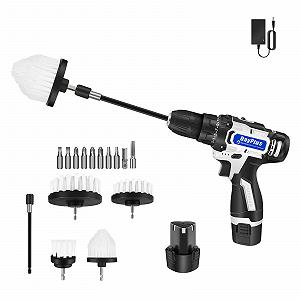 Акумуляторний дриль Шурупокрут із щітками 2 1500mAh акумулятори 45 N.M 18+1 швидкості 0-400/1400rpm - Фото 1