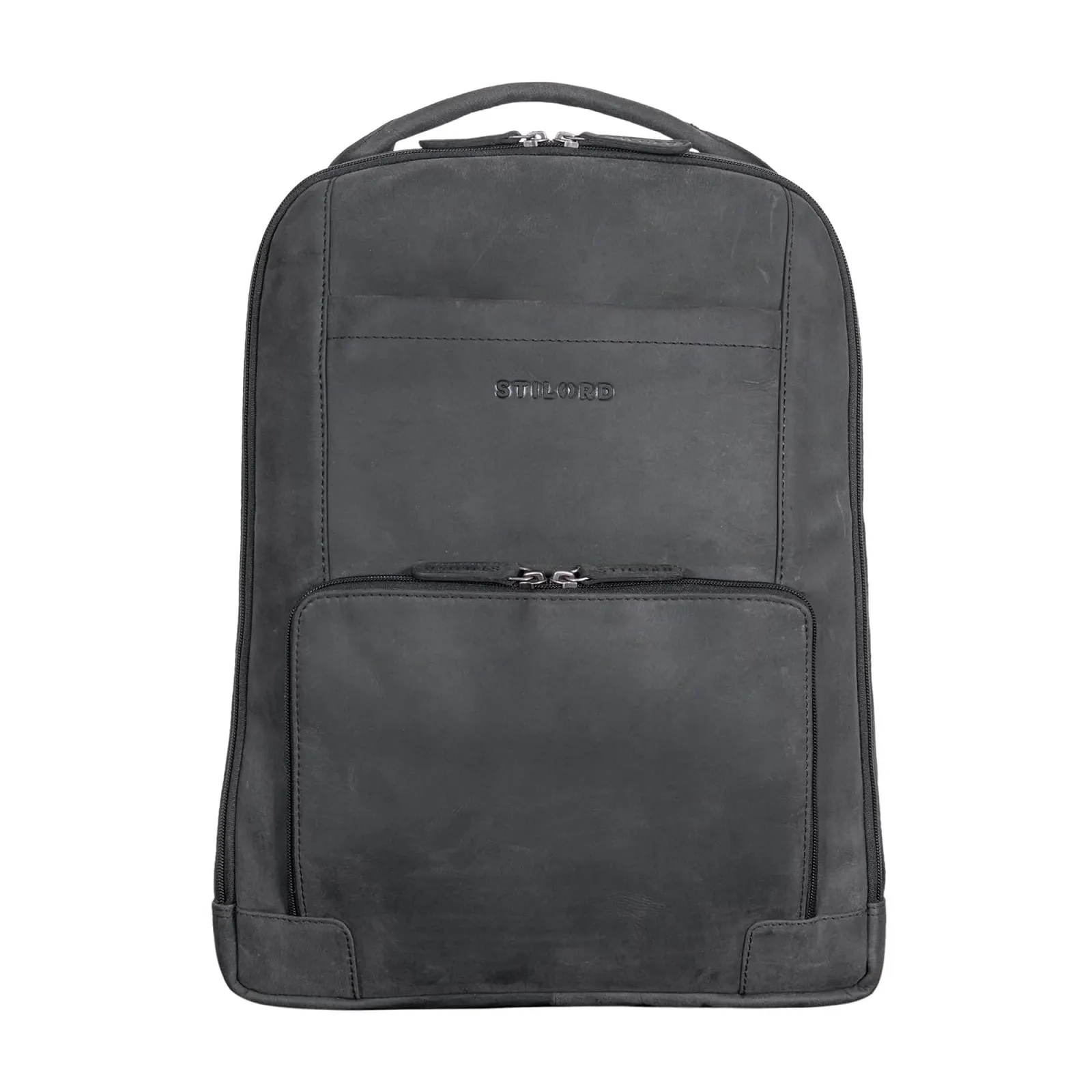 Рюкзак для ноутбука STILORD Harlow XL Leather 15-17 дюймов Антрацит, фото №2