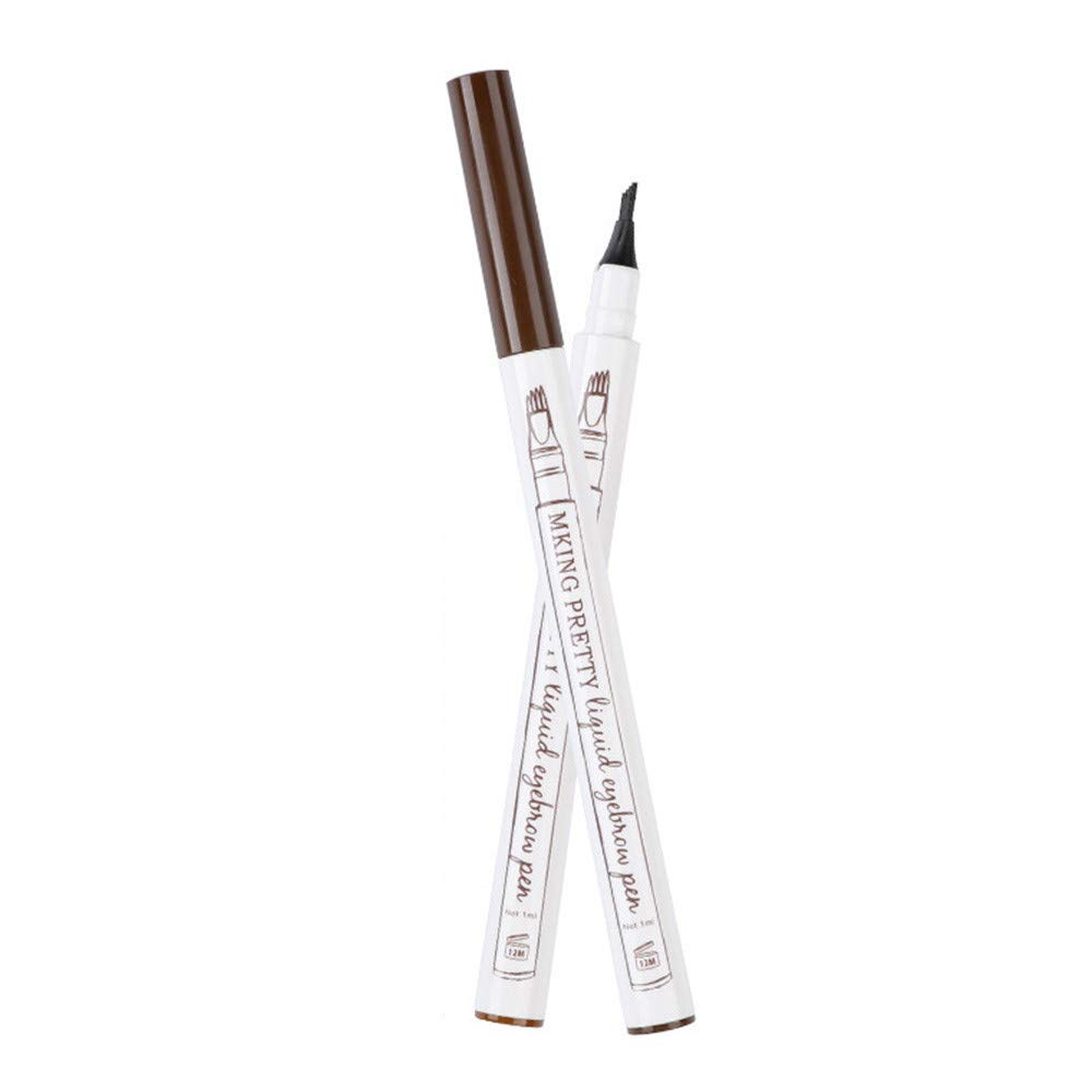 Олівець для брів Retractable Pencil Freckles Makeup Пен з обох сторін з висувним олівцем для брів Водостійкий Веганська формула Гель для брів Довготривалі волокна для щільного кольору, фото №1