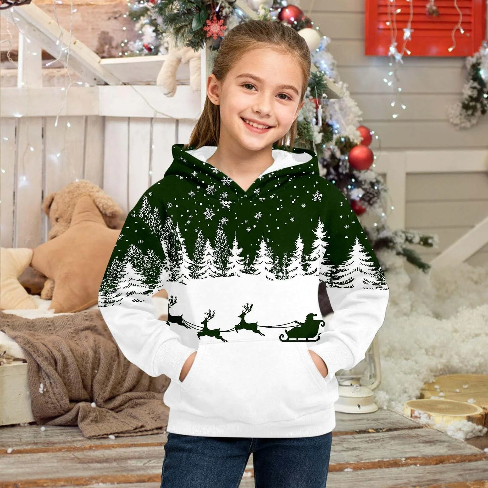 Пуловер для дівчат зимова флісова, фото №3