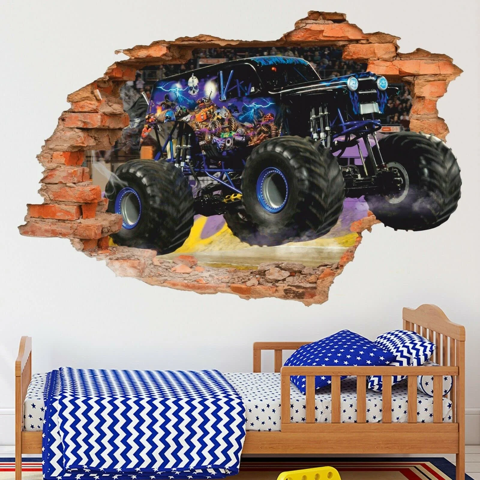 Наклейка на стену Monster Truck 3D Spots Car Decor, фото №2 Наклейка на стену Monster Truck 3D Spots Car Decor, фото №2