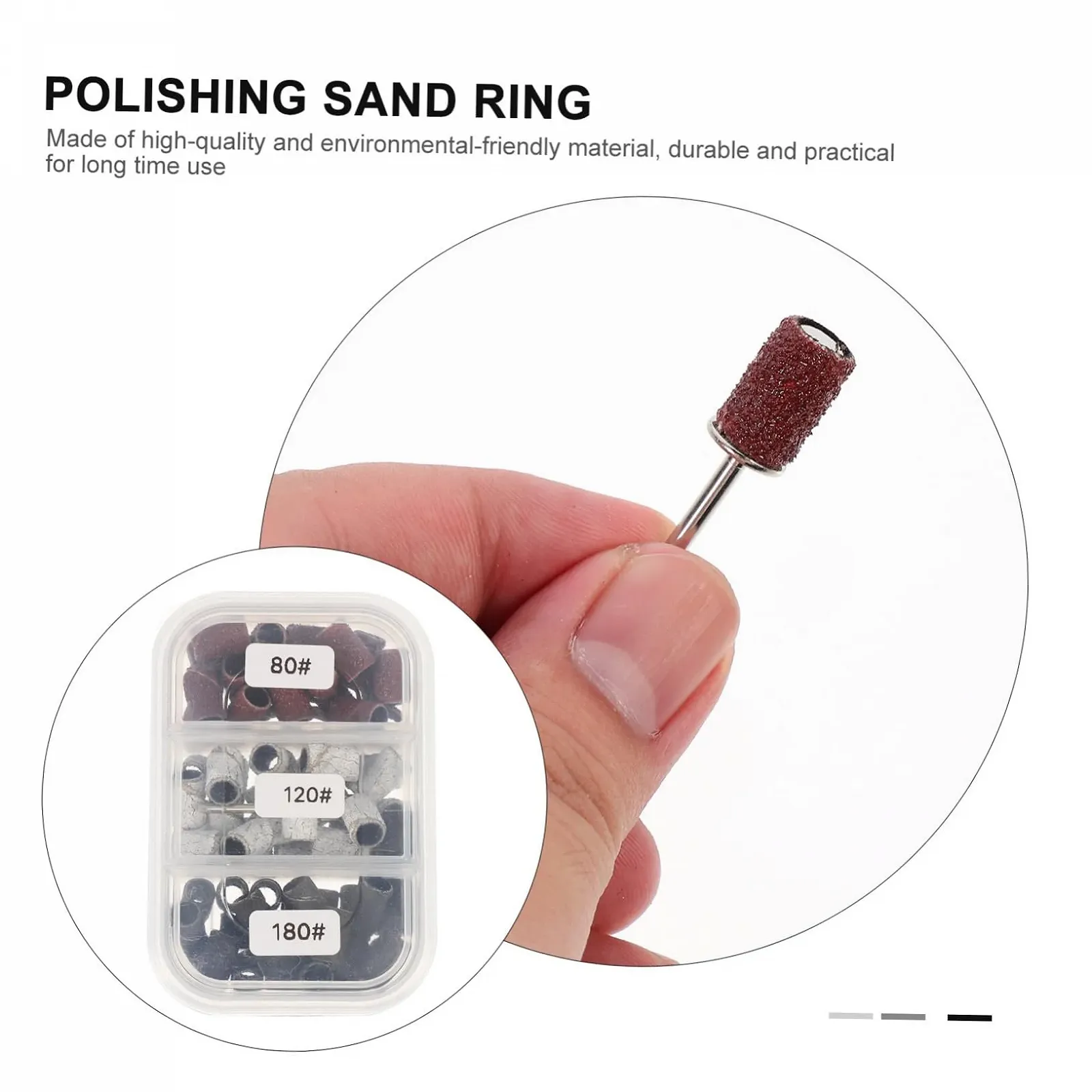Набір для манікюру та педикюру PACKOVE 75 штук Полірувальні кільця для догляду за нігтями, фото №6