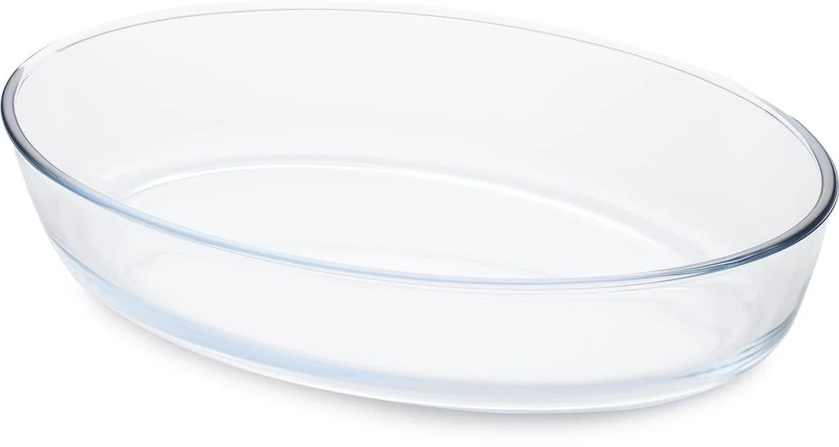 Форма для запекания Guardini 30 x 21,5 x 7 см 2,4 л овальная боросиликатное стекло термостойкая прозрачная/голубая, фото №1