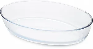 Форма для запекания Guardini 30 x 21,5 x 7 см 2,4 л овальная боросиликатное стекло термостойкая прозрачная/голубая - Фото 1