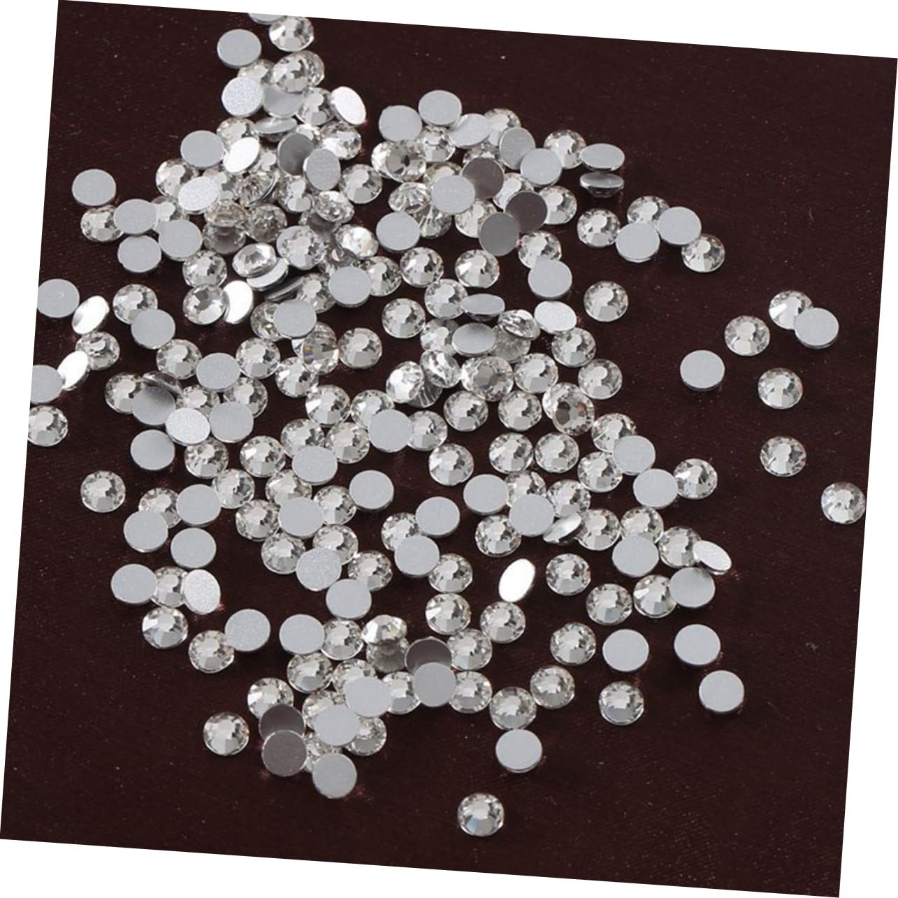 Стразы Круглые NUOBESTY Crystal AB 72 шт, Прозрачный и Белый, фото №2