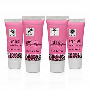 Купити Крем для рук Leo & Lilo Peony Rose, набір з 4 шт, 20 мл, інтенсивний догляд для сухої шкіри - Фото 1 Крем для рук Leo & Lilo Peony Rose, набір з 4 шт, 20 мл, інтенсивний догляд для сухої шкіри - Фото 1