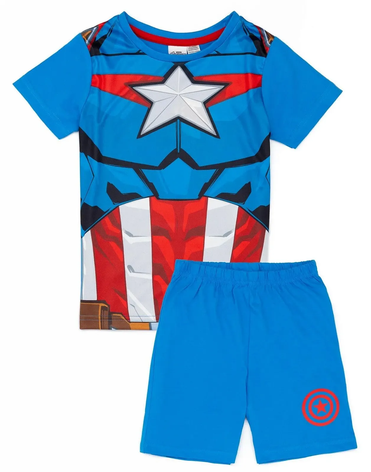 Комплект піжами для хлопчиків Marvel Капітан Америка: футболка та шорти, фото №1