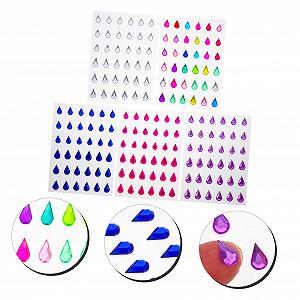 Стрази для макіяжу FRCOLOR 5 аркушів, набір для дитячого макіяжу, різнокольорові synthetic.ua - Фото 1