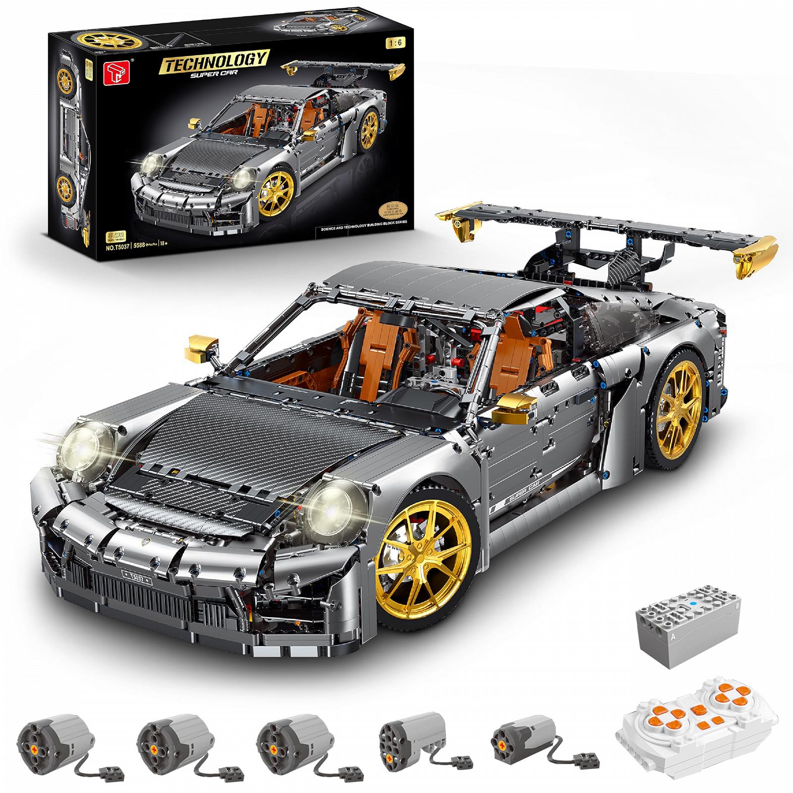 Набір Technik Sports Car Kit TGL-T5037 5588 Частин 1:6 з 5 Моторами Велика Технологічна Автівка з Пультом Керування для Дорослих, фото №1