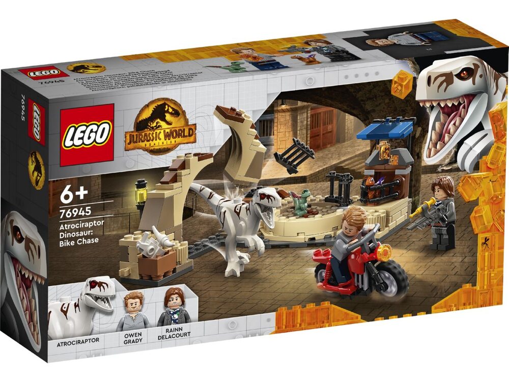 Дитячий конструктор LEGO Атроцираптор: гонитва на мотоциклі (76945), фото №1
