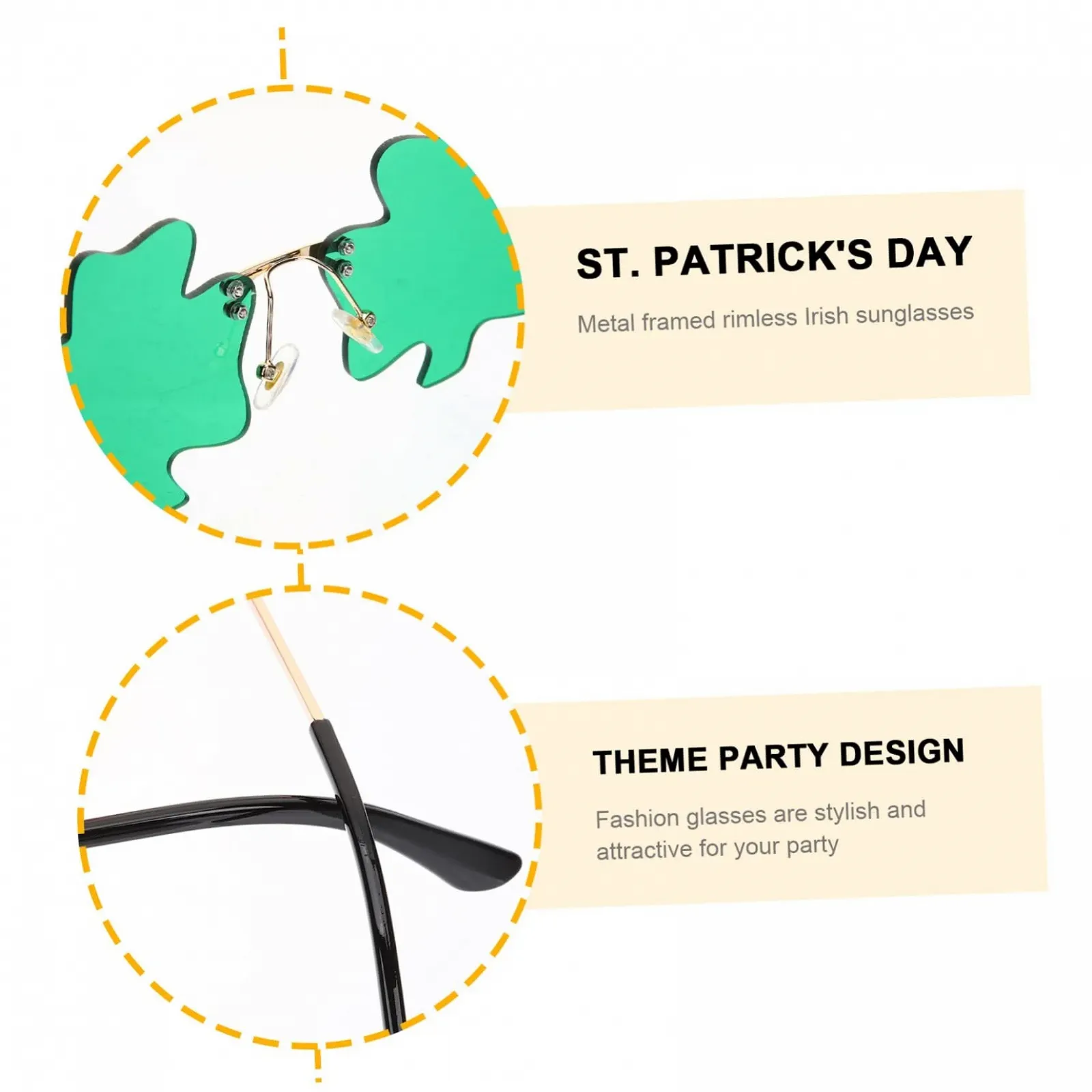 Сонцезахисні окуляри Без оправи PACKOVE Зелені для жінок, фото №3