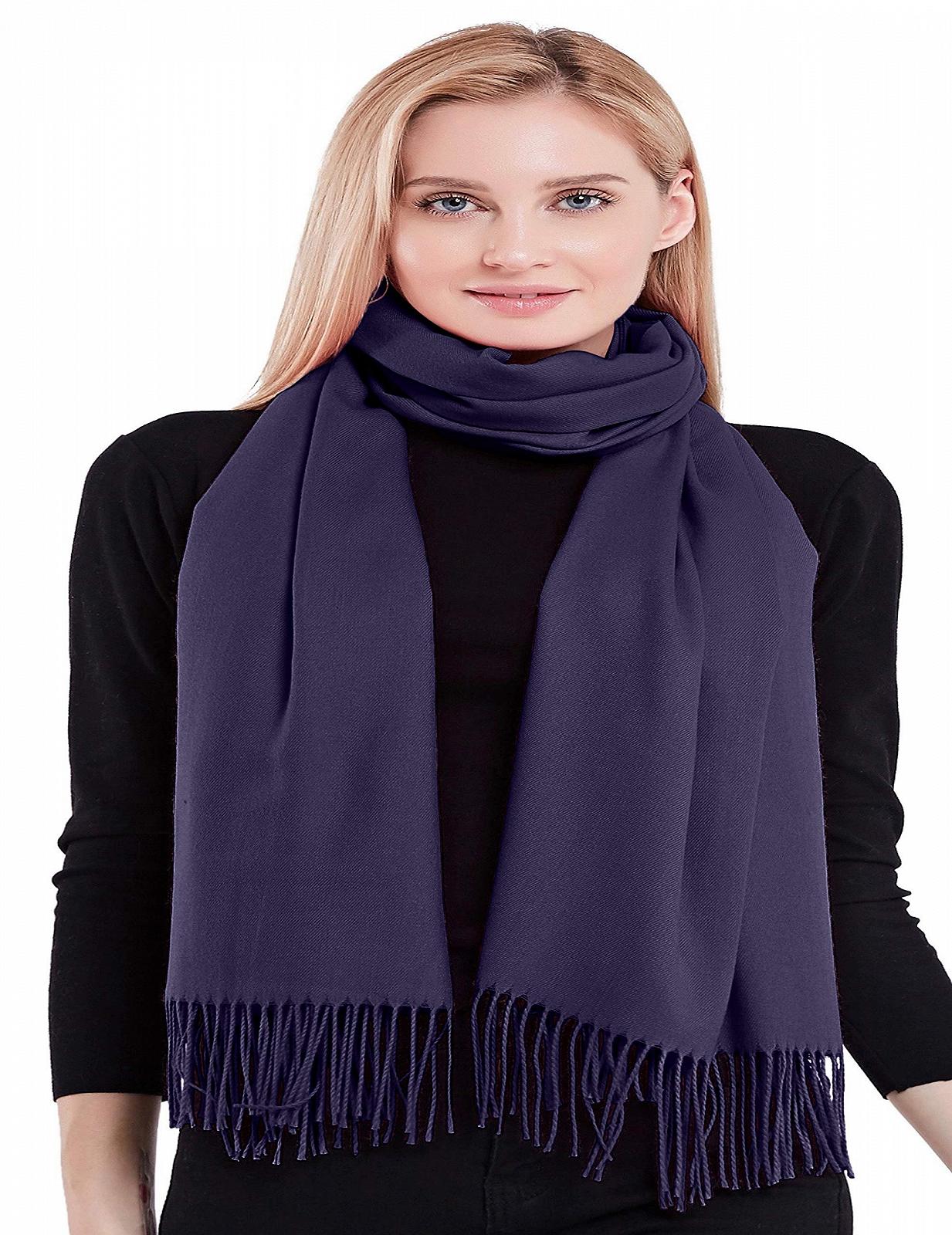 Пашмина CJ Apparel Однотонный дизайн, кашемировый шарф, фото №4