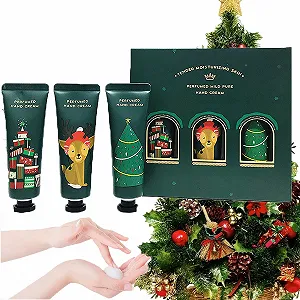 Крем для рук Набор Мини Кремы для рук Увлажняющий крем Ухаживающий крем Рождественский ухаживающий крем Растительный аромат Крем для ухода за руками для сухой, шершавой, потрескавшейся кожи рук Подарочный набор для женщин, подруги, мамы (C2) - Фото 1