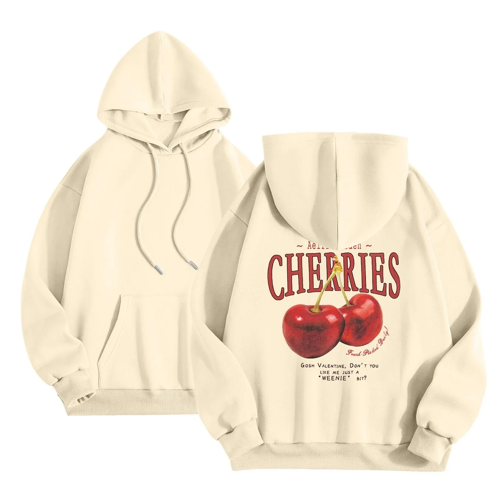 Женский хлопковый худи с капюшоном, пуловер, свитшот, толстовка для девочек, градиент цвета, милый худи для девочек/подростков, повседневный винтажный, идеально подходит для повседневной жизни и улицы, весенние/осенние/зимние пальто, фото №2