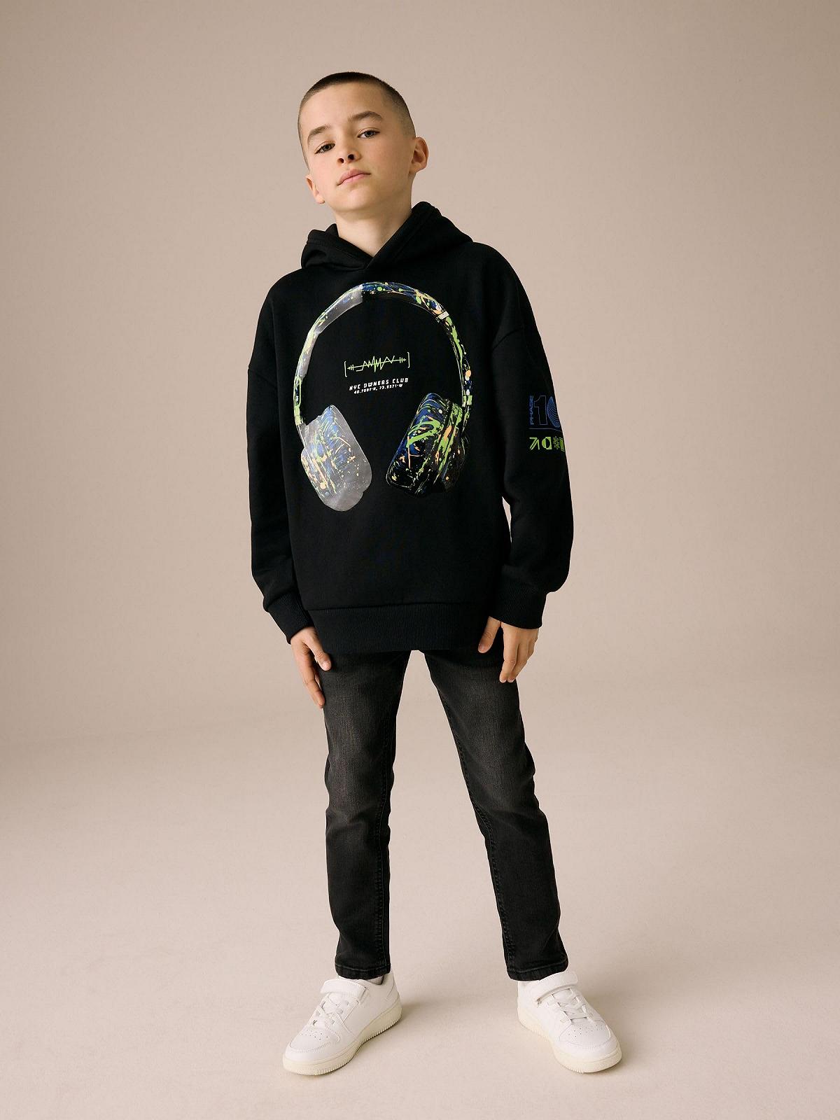 Толстовка з капюшоном Next для старших хлопчиків з графічним принтом, фото №8