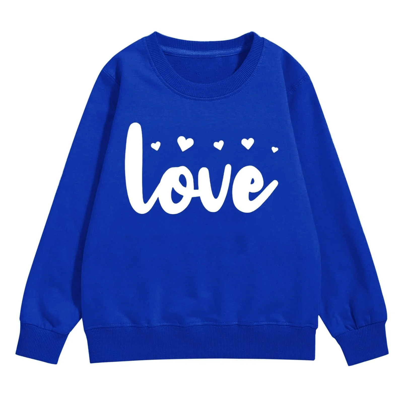 Джемпер Детский свитшот Милые девочки Круглый вырез Длинный рукав Хлопок Круглая шея Свободный Длинный рукав Теплая одежда Зимняя мода, фото №4