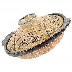 Кастрюля-сотейник Японский стиль Керамическая Жаропрочная С крышкой - Фото 1