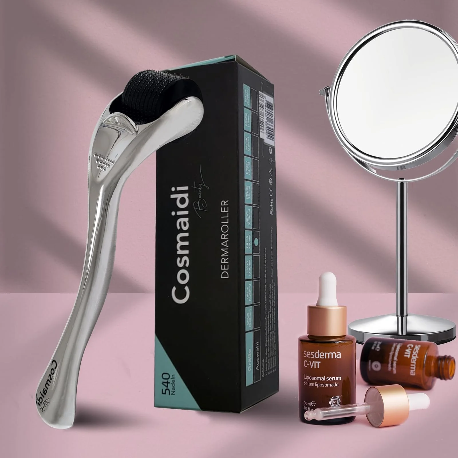 Дермаролер Cosmaidi 540 голок для догляду за обличчям, мікронідлінгу, фото №6