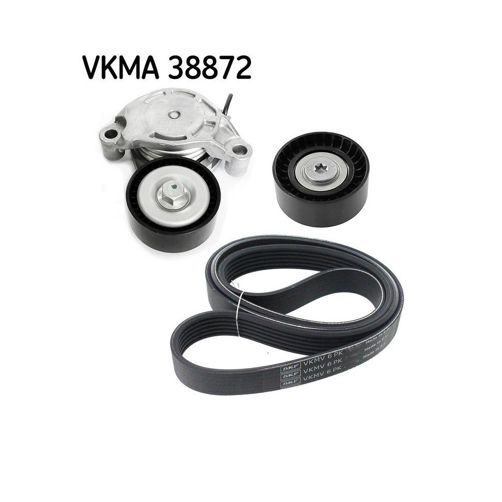 Комплект поликлинового ремня SKF VKMA 38872 для AUDI BMW CHRYSLER DODGE FORD MITSUBISHI, фото №1