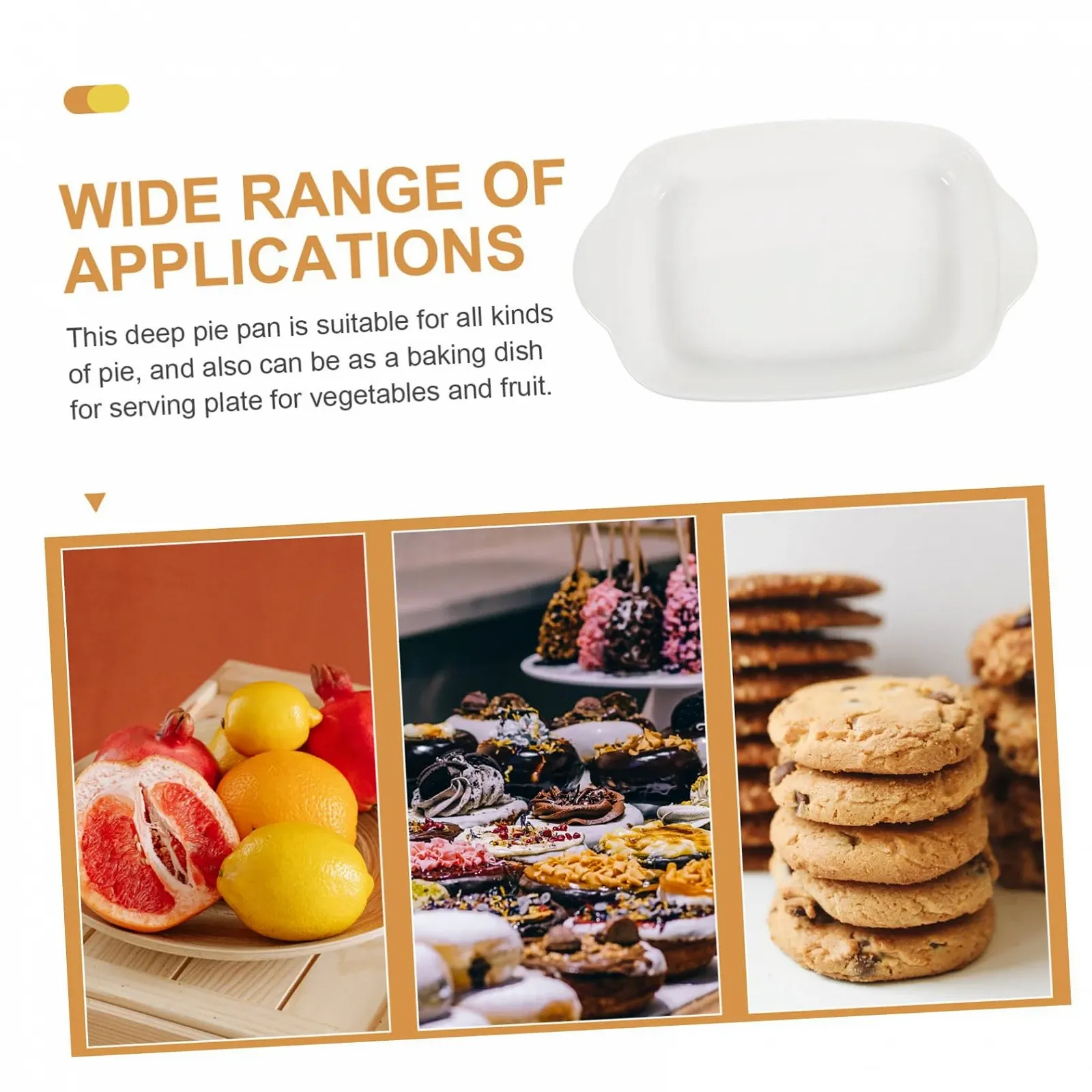 Форма для запікання Zerodeko з двома ручками керамічна Біла, фото №9 Форма для запікання Zerodeko з двома ручками керамічна Біла, фото №9