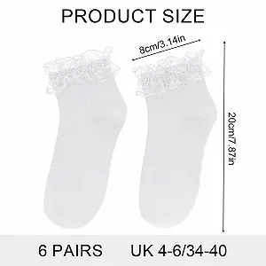 Шкарпетки з рюшами Black White (2 пари) synthetic.ua - Фото 1