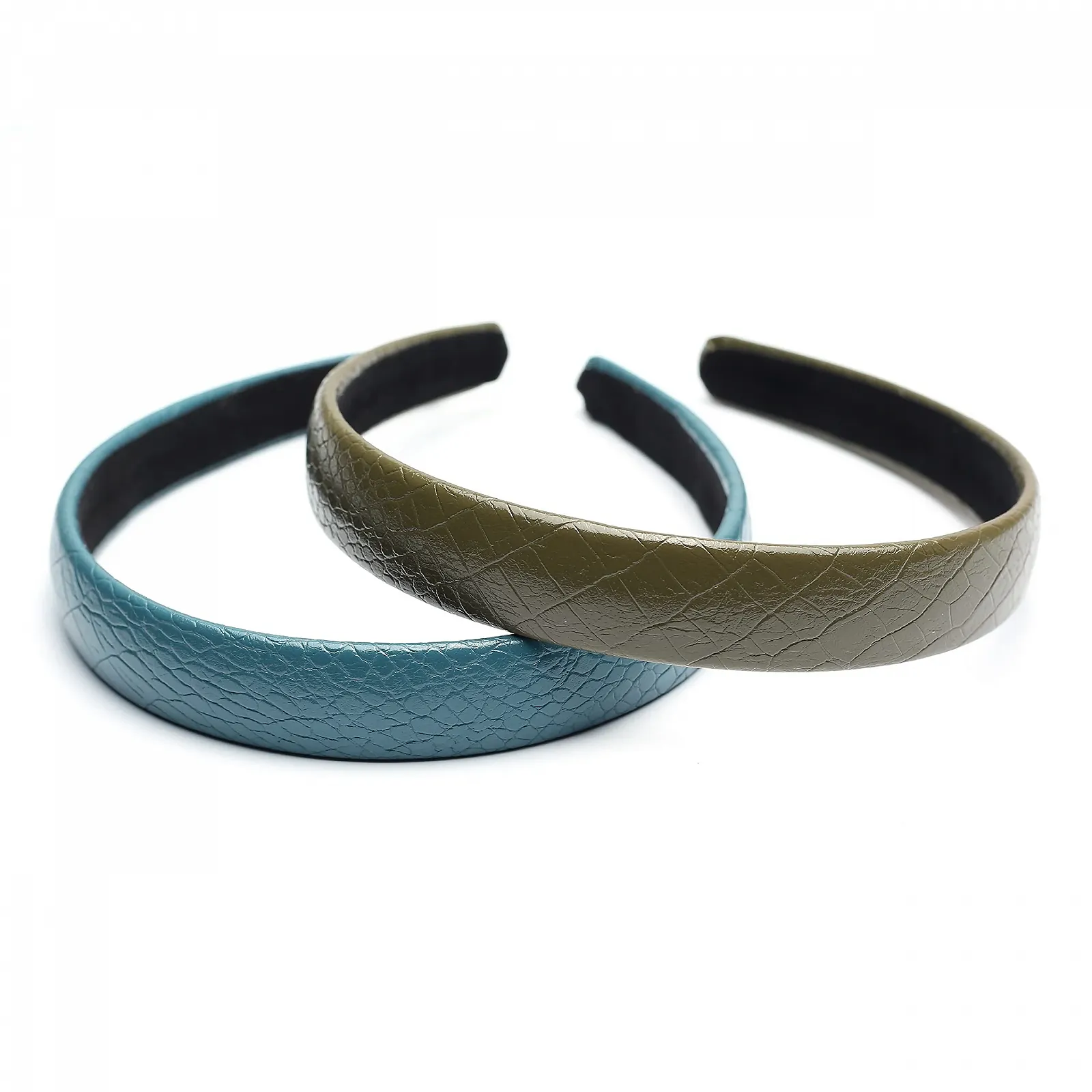 Обруч Кожаный Голубой, фото №3