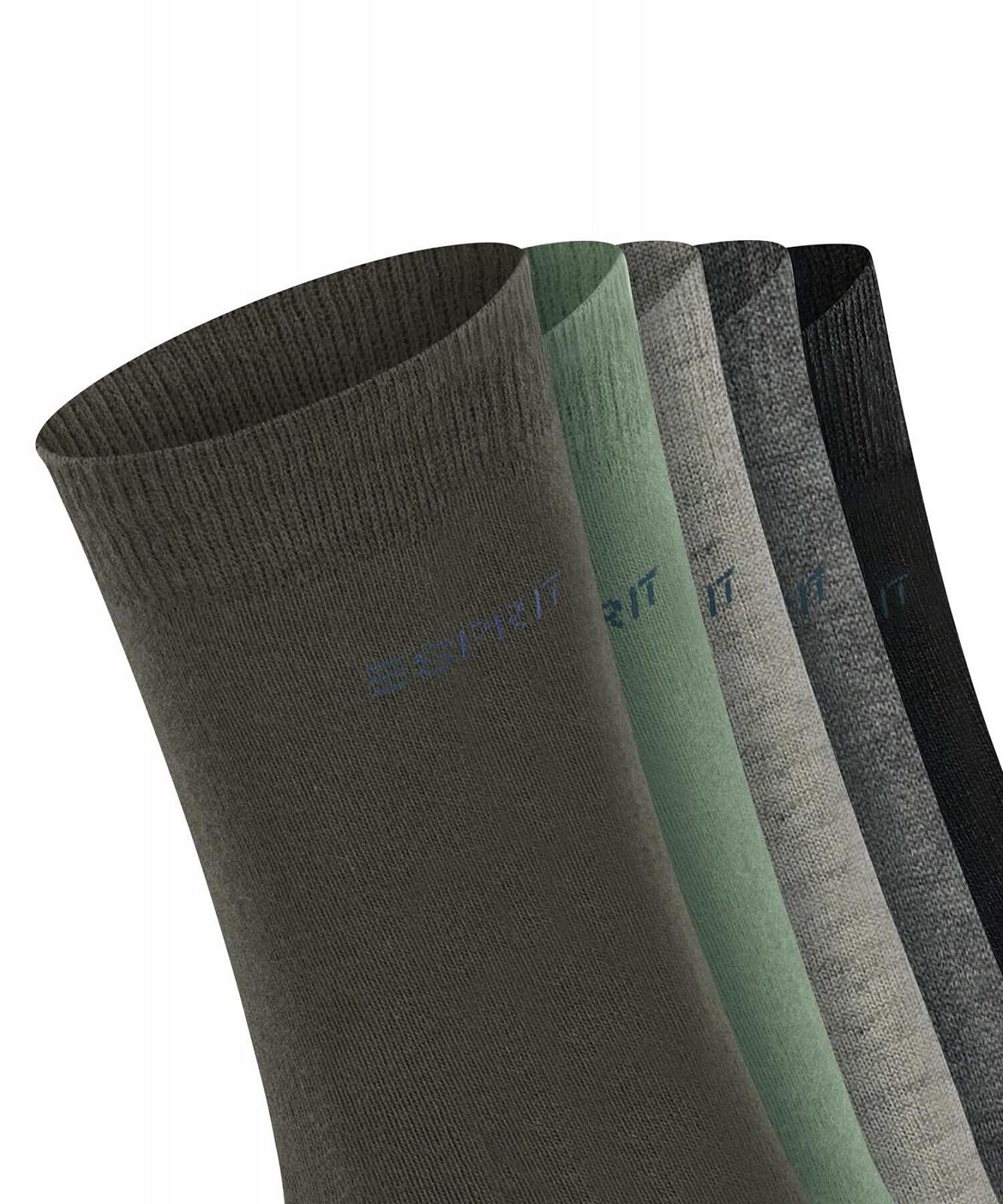 Шкарпетки ESPRIT Solid Mix Жіночі Дихаючі з органічної бавовни, посилені, міцні, набір 5 пар, фото №4