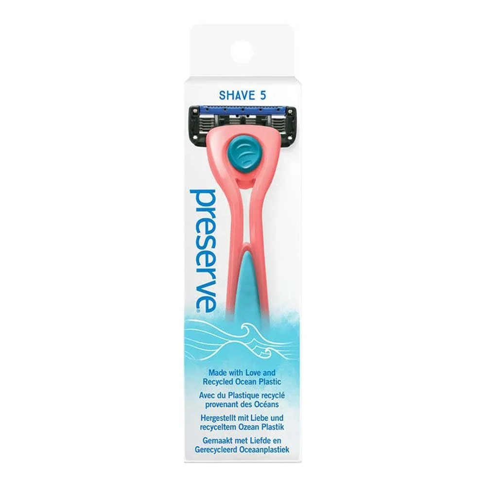 Бритва PRESERVE POPi SHAVE 5 с лезвием Коралловый красный (3 шт.), фото №1 Бритва PRESERVE POPi SHAVE 5 с лезвием Коралловый красный (3 шт.), фото №1