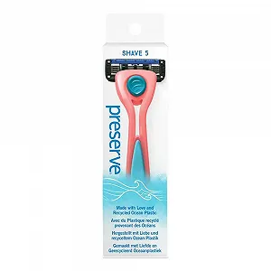 Бритва PRESERVE POPi SHAVE 5 с лезвием Коралловый красный (3 шт.) - Фото 1