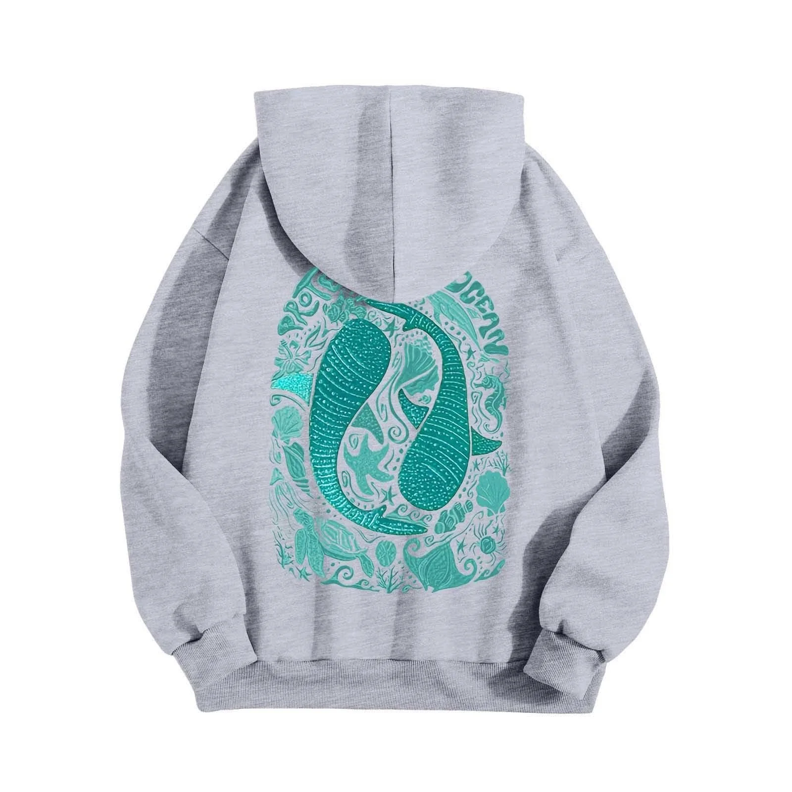 Базовая Женская Y2K Куртка с капюшоном, Свитер с карманом, Свободный Пуловер с капюшоном, Однотонные Топы, Винтажный Harajuku Oversized Свитшот Свободный, фото №2