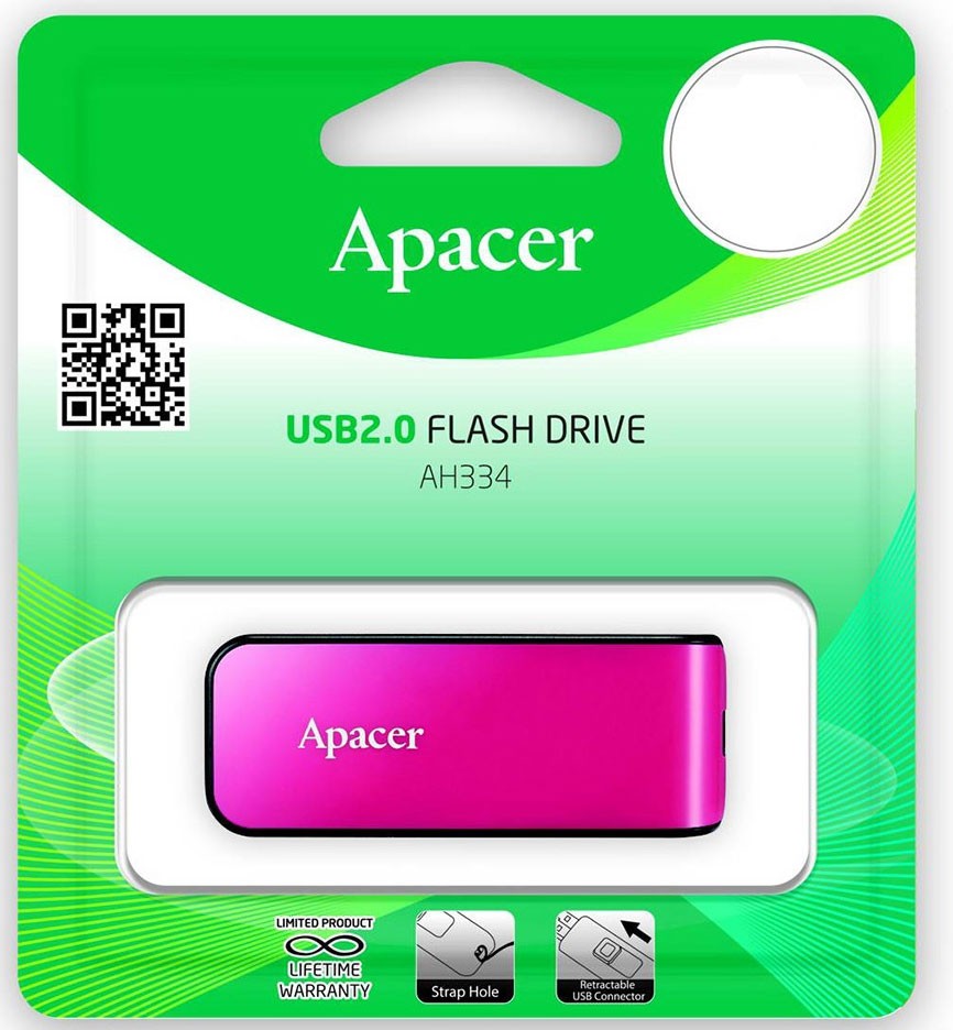 USB флеш-накопитель Apacer Handy Steno AH334 64GB Pink AP64GAH334P-1, фото №1