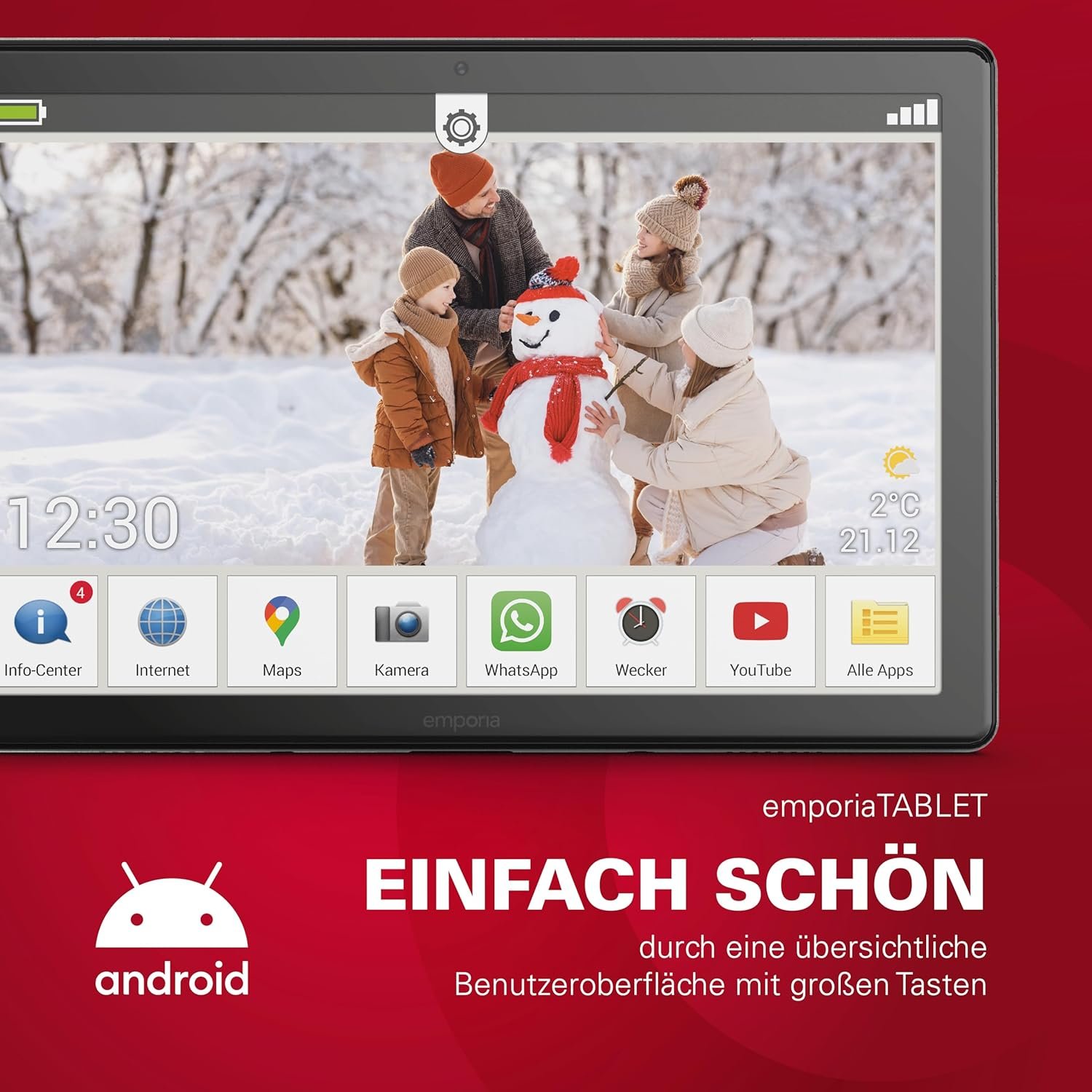 Планшет 10.1" Full HD Emporia TAB1 4/32GB 4G 1-SIM 8 ядер Android 11 5000 mAh Серый, фото №7