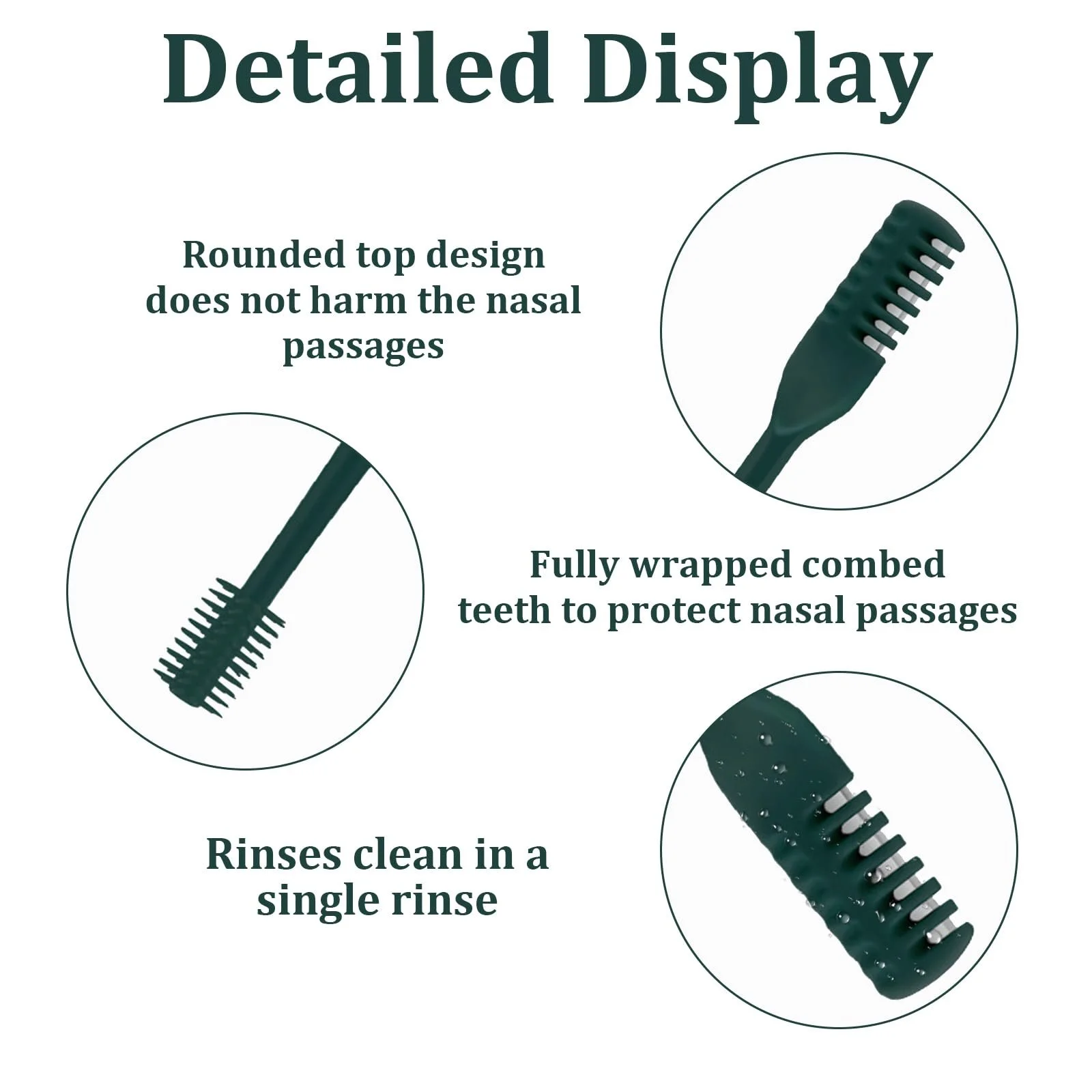 Триммер 3 х Двойной Нож Ручной Нос Волосы Ротационный 2-в-1 Темно-зеленый, фото №2
